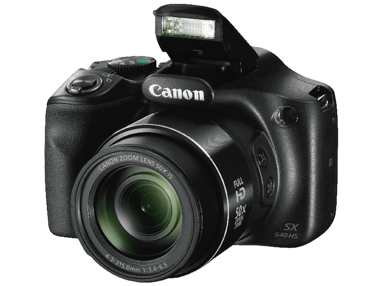 Compacta Canon Powershot sx540 hs de 203 mp bridge sx540hs negro 20.3 iso auto 3200 zoom 50x camara puente 12.3 cmos 5184 3888 20.3mp 3”