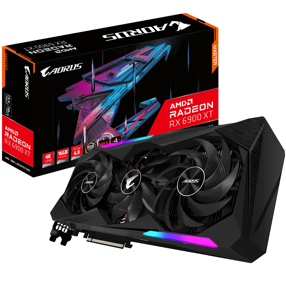 GIGABYTE AORUS RX 6900 XT MASTER 16GB (GV-R69XTAORUS M-16GD) (AMD, Grafikkarte)