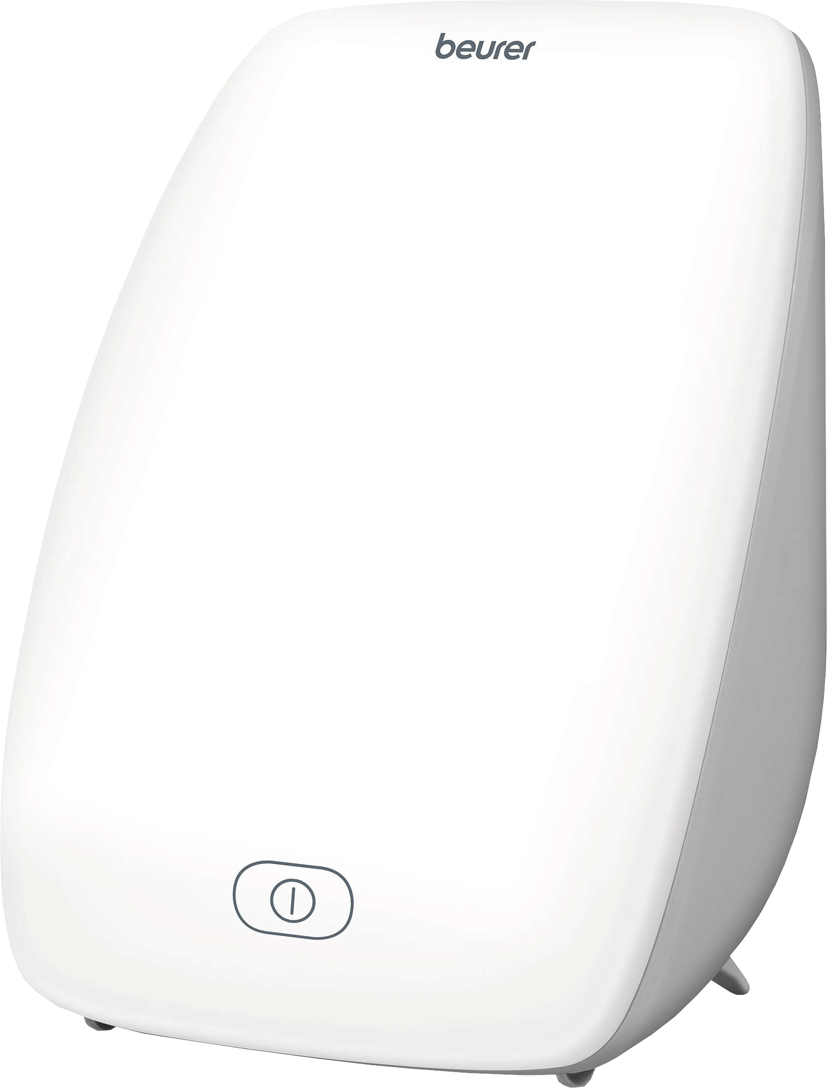 Une lampe de luminothérapie Beurer blanche avec un seul bouton.