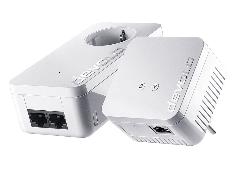 Adaptador PLC - Devolo 9637 dLAN 550 Starter Kit, WiFi, 500 Mbps, 2 Adaptadores, Blanco