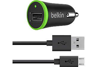 BELKIN univerzális autós töltő micro USB kábellel 12W fekete (F8M887BT04-BLK)