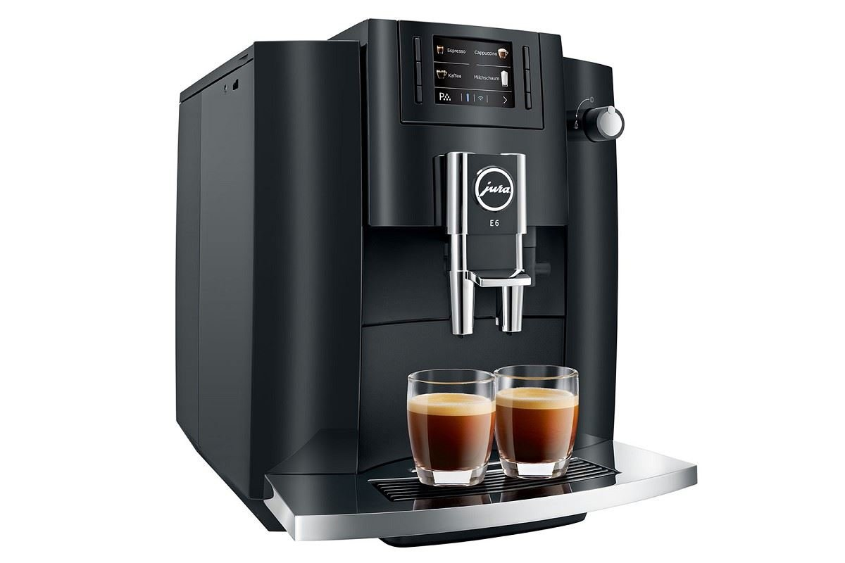 JURA E6 Piano Black Automata kávéfőző, fekete