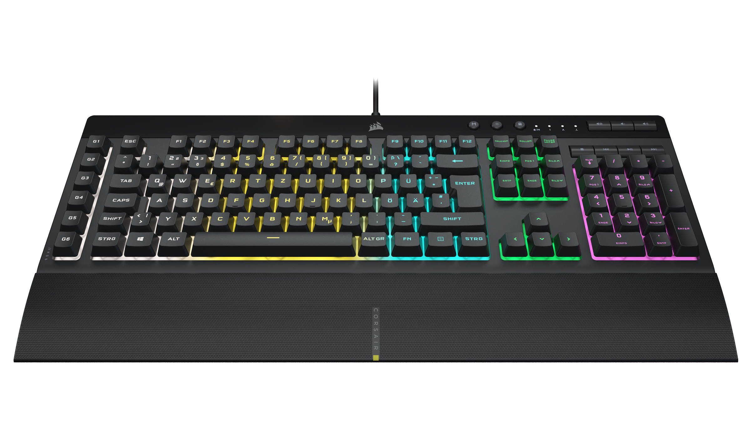 CORSAIR K55 RGB PRO, Sonstiges, Mecha-Membran, Tastatur, kabelgebunden, Schwarz