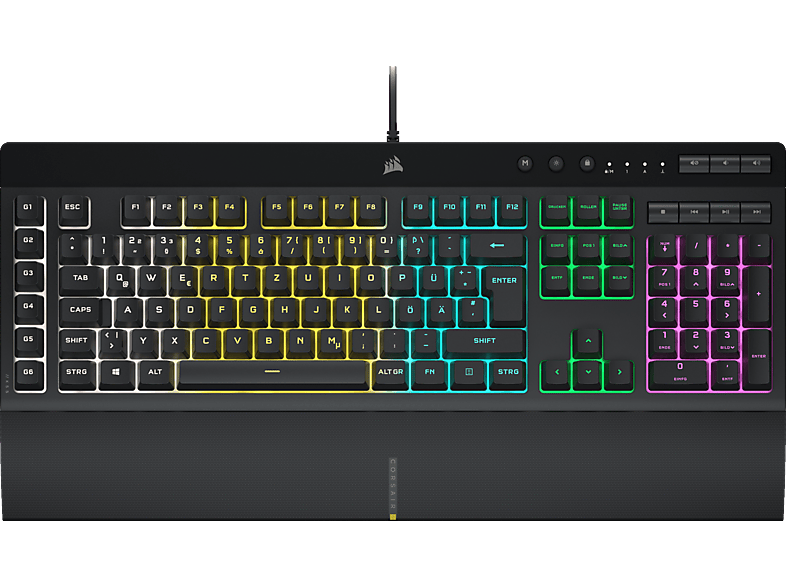Tastatur, RGB K55 PRO, kabelgebunden, Sonstiges, CORSAIR Mecha-Membran, Schwarz