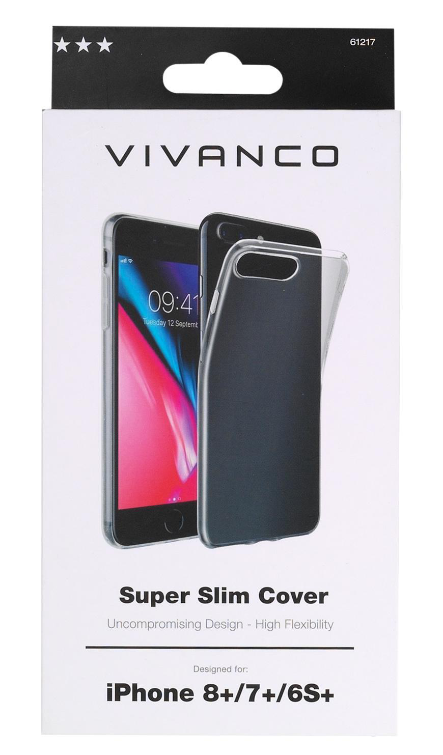 VIVANCO Super Slim, Backcover, Apple, Transparent iPhone Plus, 7 iPhone 8 Plus