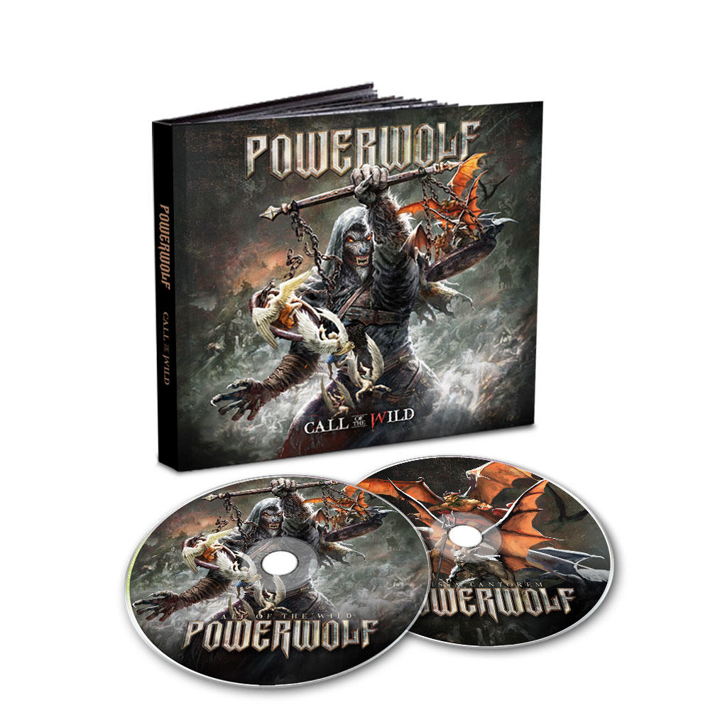 Powerwolf Album-Set. Enthält ein Buch und zwei CDs mit Album-Artwork.
