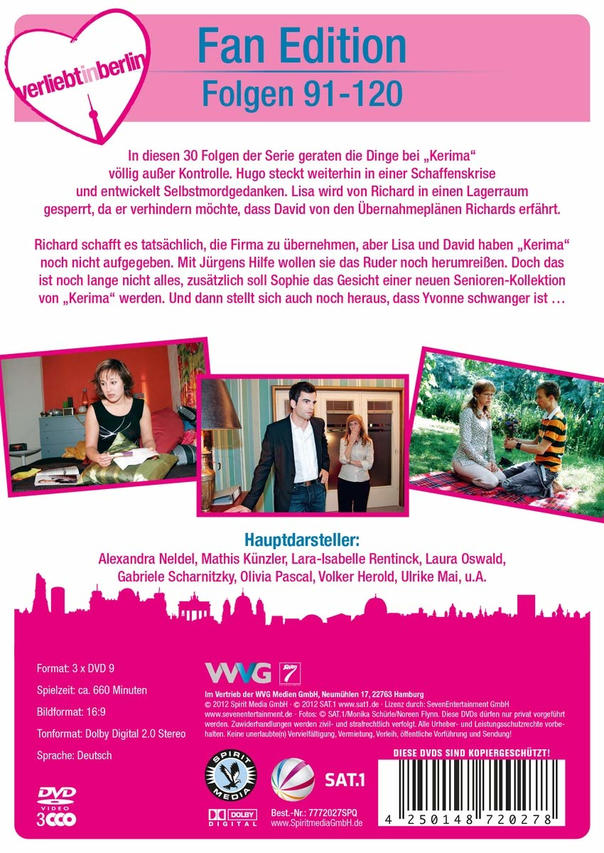 DVD-Cover für Verliebt in Berlin, Fan Edition, Folgen 121-150.