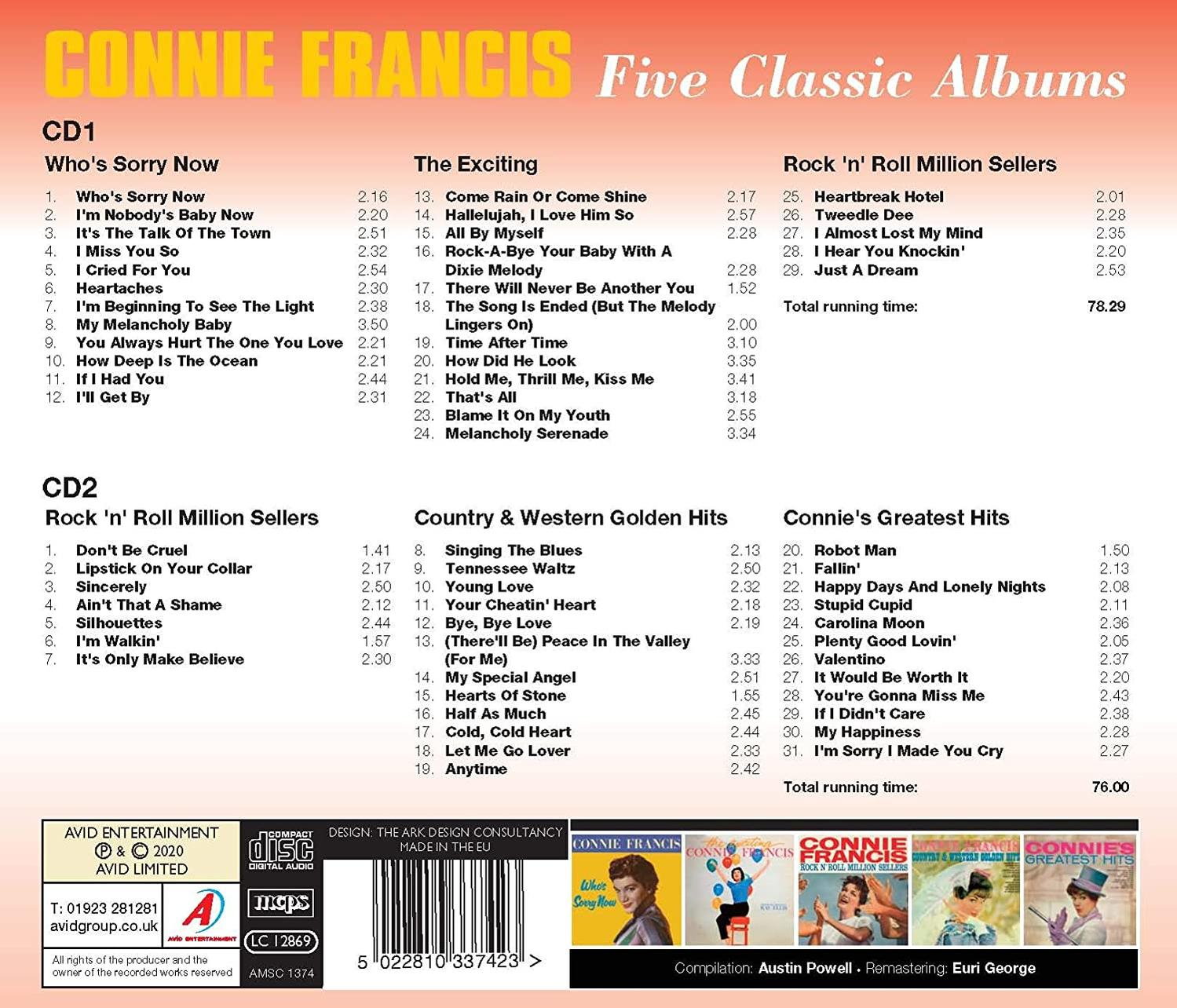 Francis - (CD) ALBUMS CLASSIC - Connie FIVE
