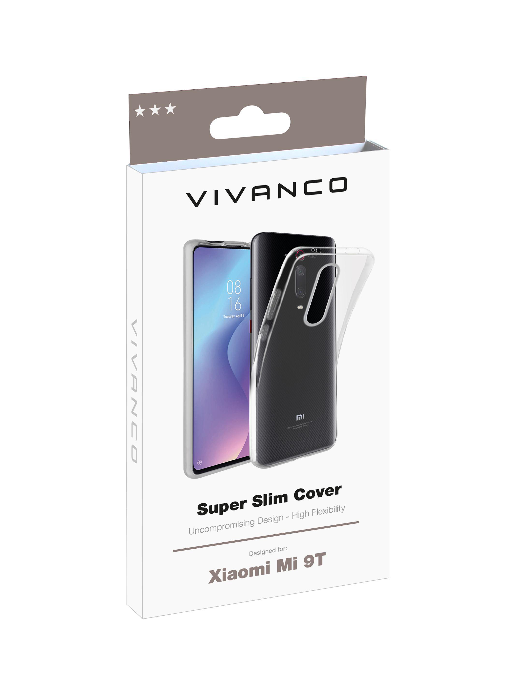 VIVANCO Super Slim, Xiaomi, 9 Mi T, Backcover, Transparent