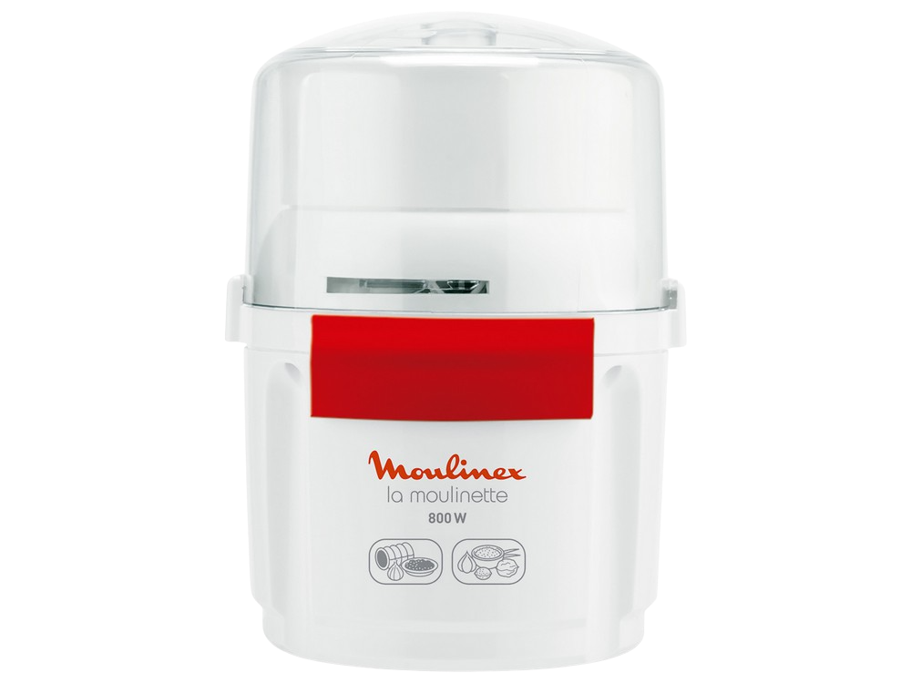 Moulinex Ad5601 Picadora la moulinette 800 w mezcla y corta sistema 123 uso cuchilla acero inoxidable color blanco rojo ad560120 200 g250 ml 1 2 3 800w