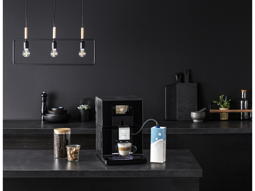 Cafetera superautomática - Krups Intuition Preference EA873810, 1450 W, 15 bar, 3 l, 2 Tazas, Molinillo, Negro