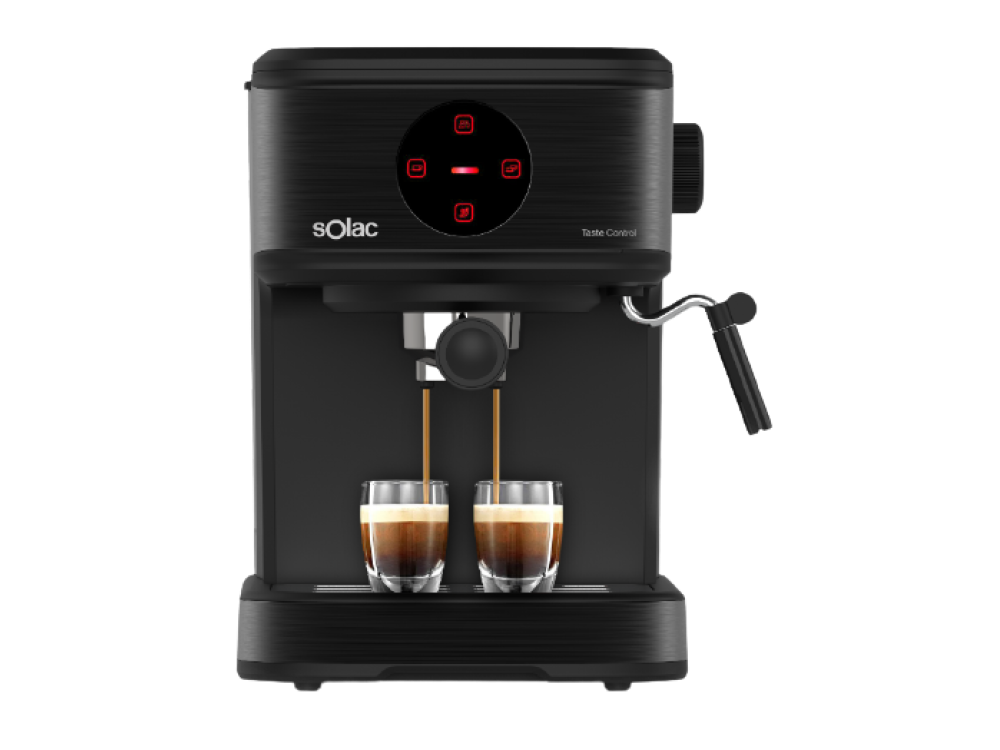 Cafetera express - Solac S92012400 CE4498, 850 W, 1.5 l, 20 bar, 2 Tazas, Negro