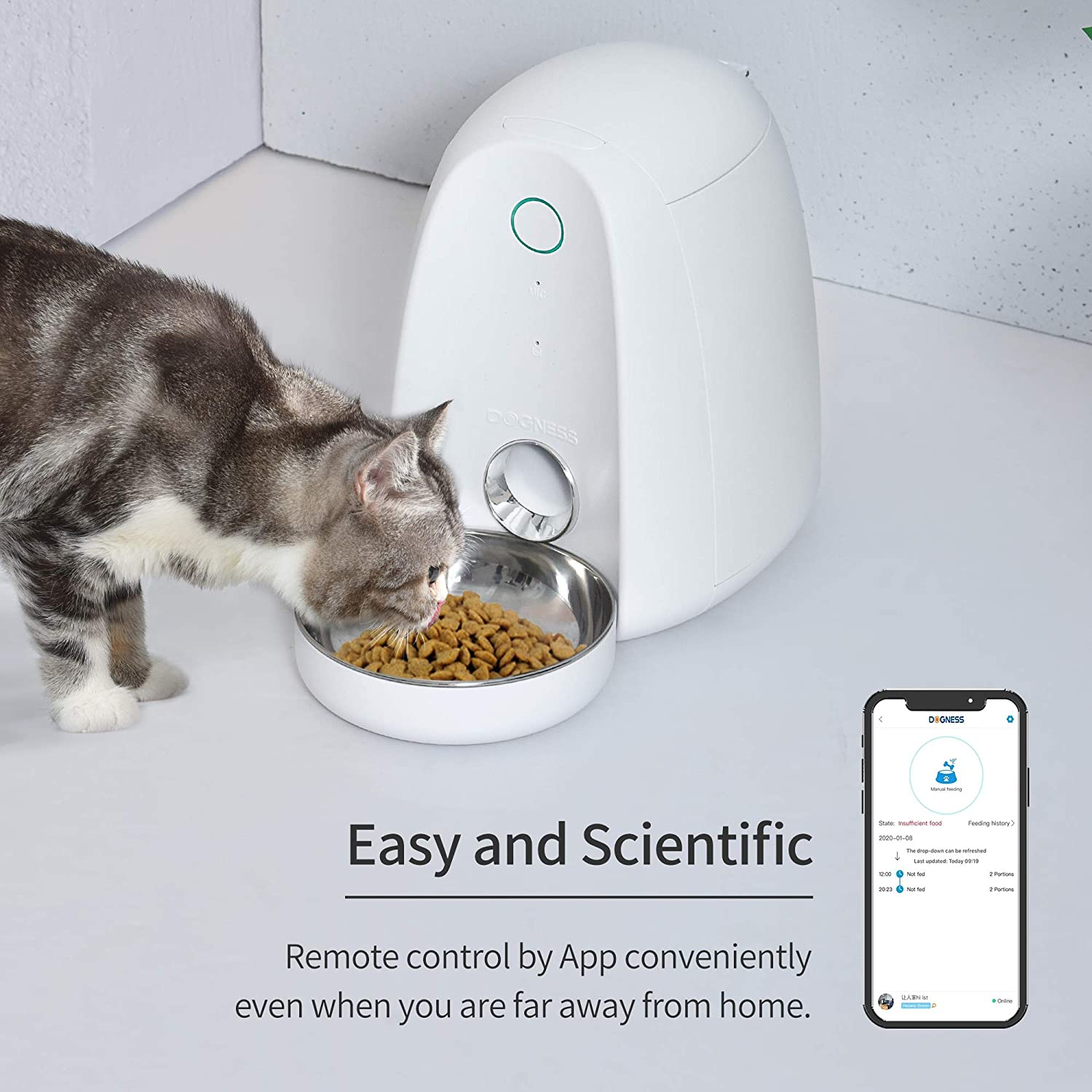 DOGNESS F05WH App Feeder Mini Futterspender