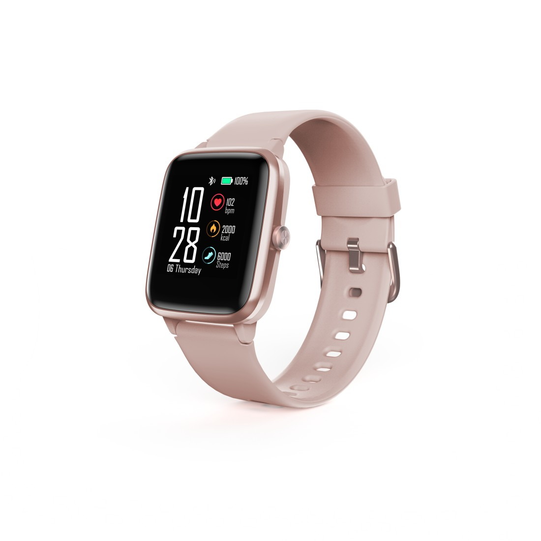 HAMA Fit Watch 5910 Smartwatch Edelstahl Kunststoff, 255 mm (Lnge  insgesamt), Rosegold | SATURN