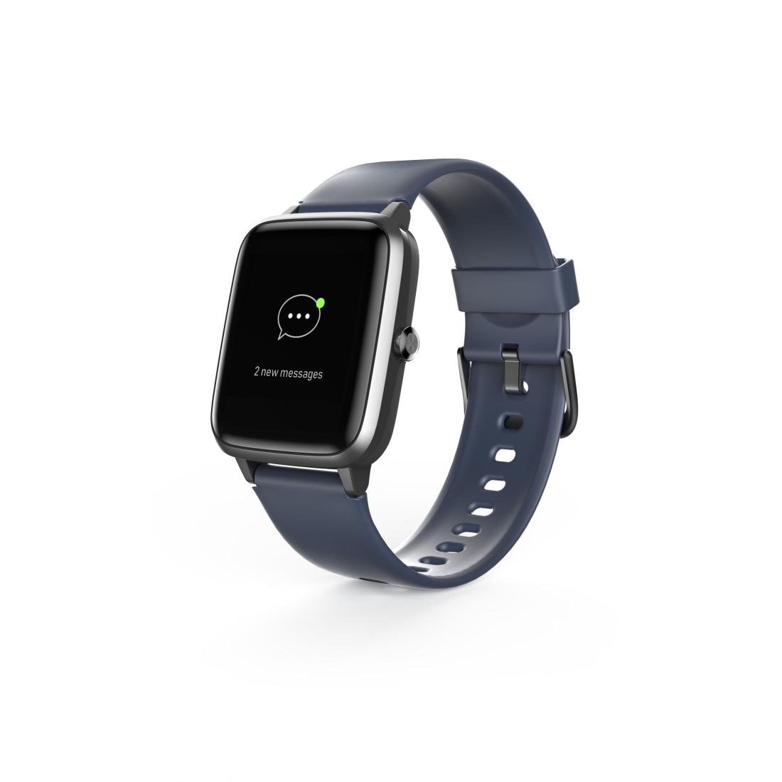 HAMA Fit Watch Kunststoff, 255 Smartwatch (Länge mm insgesamt), Edelstahl Dunkelblau 4900