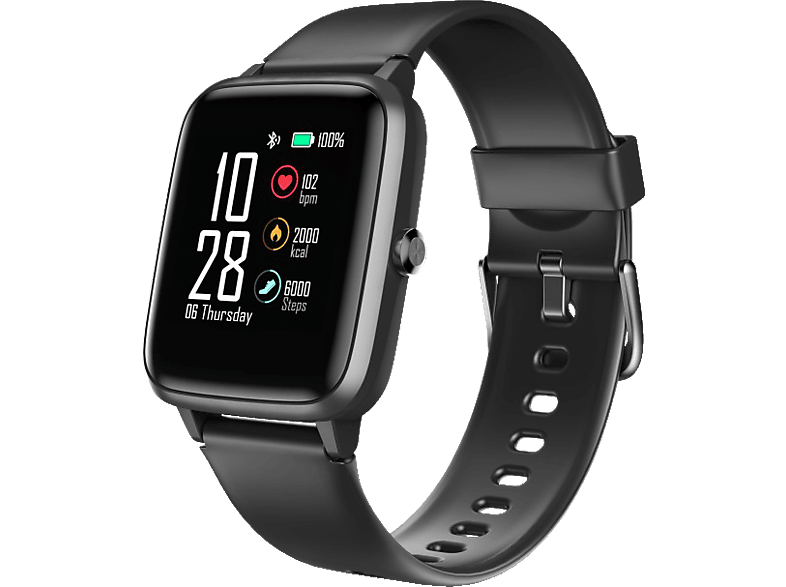 Hama 178606 Smartwatch "Fit Watch 5910", GPS, wasserdicht, Herzfrequenz, Kalorien, SW
