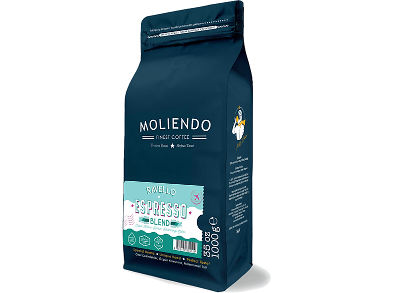 MOLIENDO Ravello Espresso Blend 1000gr. Çekirdek Kahve