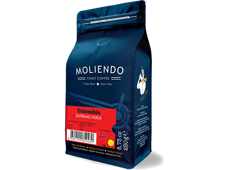 MOLIENDO Colombia Supremo Huila 250gr. Çekirdek Kahve