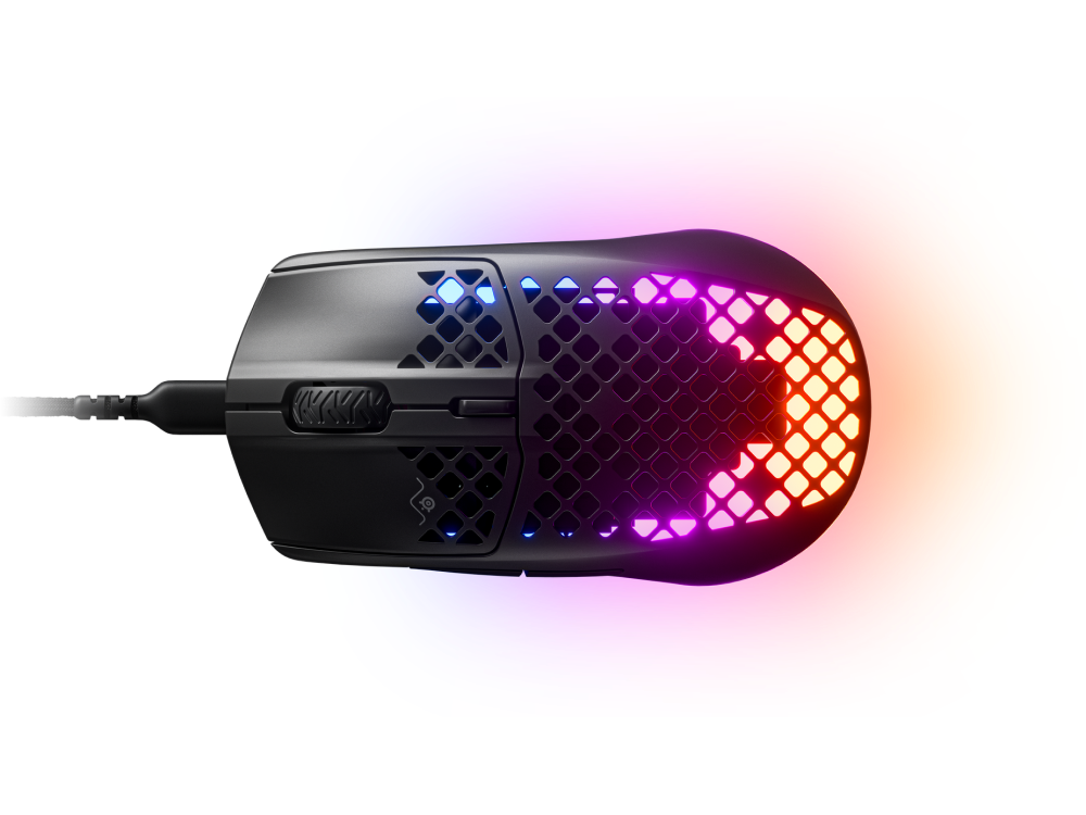 Ratón gaming - SteelSeries Aerox 3, Con cable, 1.8 m, 8500 ppp, Puerto USB Tipo-C, USB-A, IP54, Negro