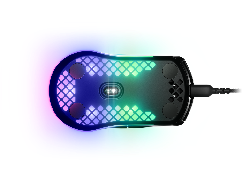 Ratón gaming - SteelSeries Aerox 3, Con cable, 1.8 m, 8500 ppp, Puerto USB Tipo-C, USB-A, IP54, Negro