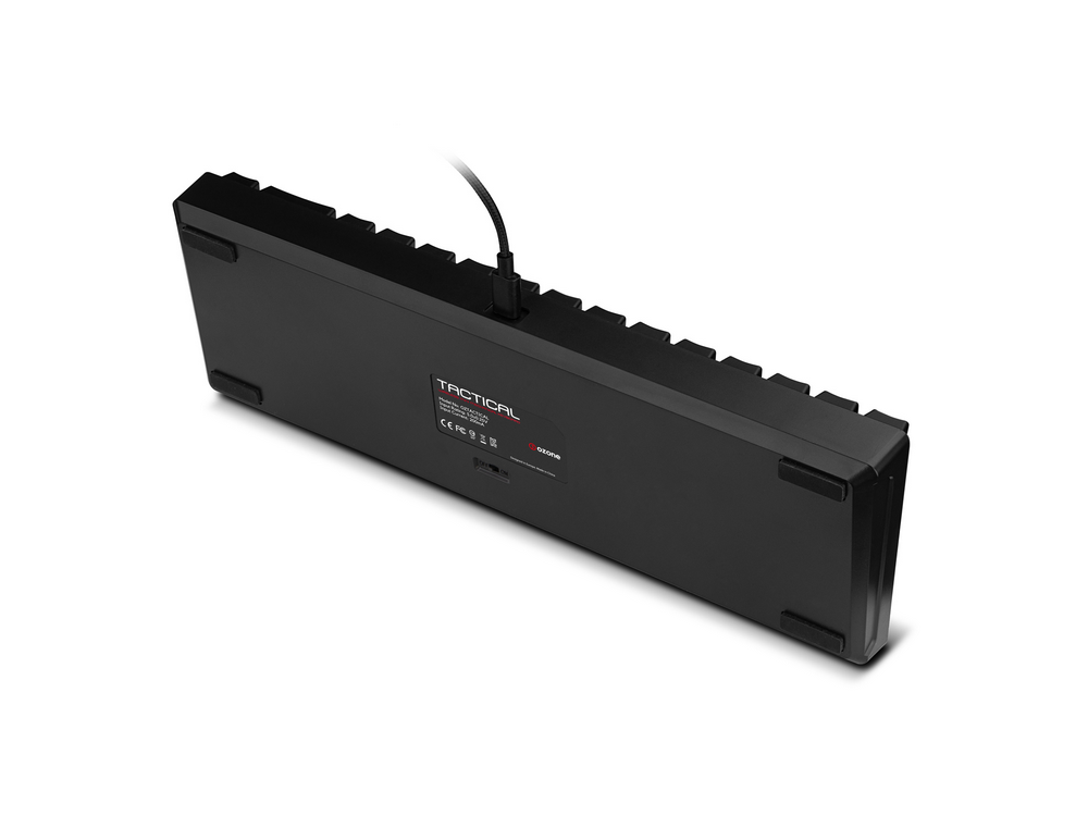 Teclado gaming - Ozone Gaming Tactical, Inalámbrico, Mecánico, 69 Teclas, Iluminación RGB, Bluetooth, Negro