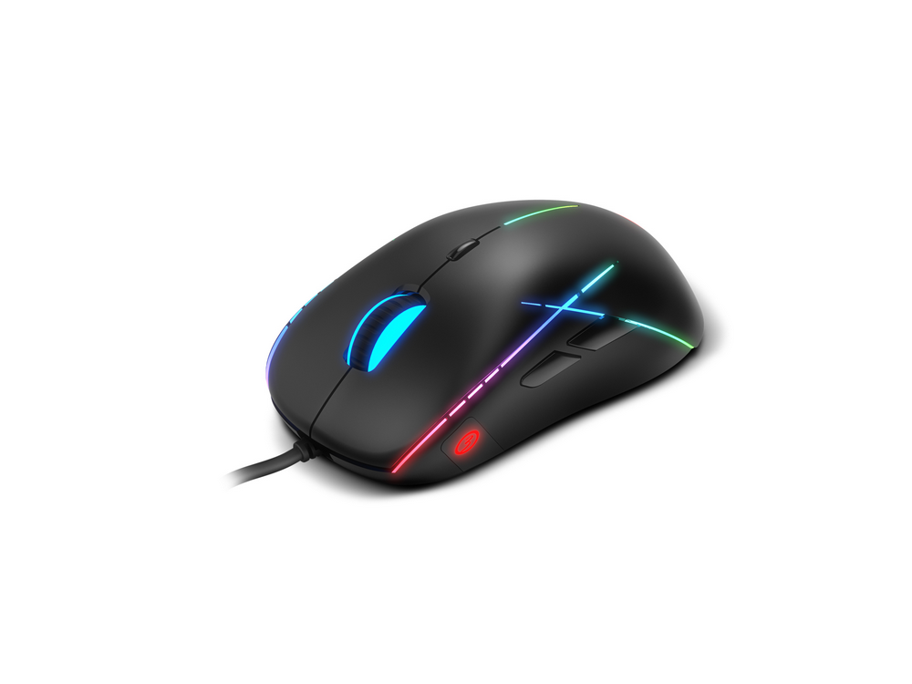 Ratón gaming - Ozone Gaming Neon X50, Por cable, 6200 ppp, Pixart PMW3327, 8 Botones, USB Tipo-A, Negro
