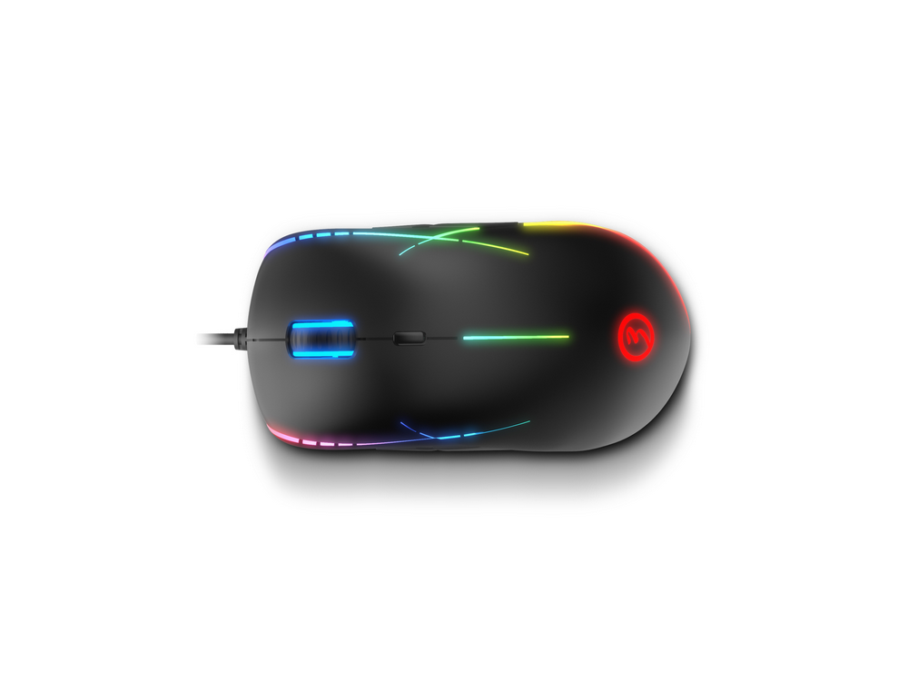 Ratón gaming - Ozone Gaming Neon X50, Por cable, 6200 ppp, Pixart PMW3327, 8 Botones, USB Tipo-A, Negro