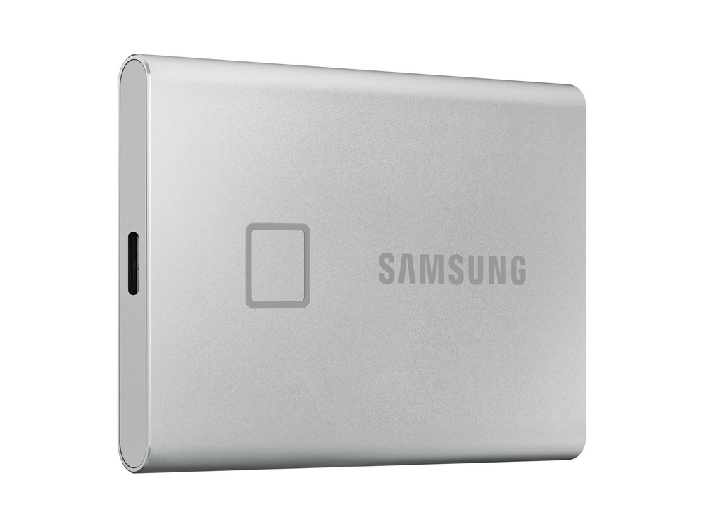 Disco duro externo 2 TB - Samsung T7 Touch MU-PC2T0S/WW, SSD, Hasta 1050 MB/s, USB 3.2 Gen.2 (10Gbps), Gris