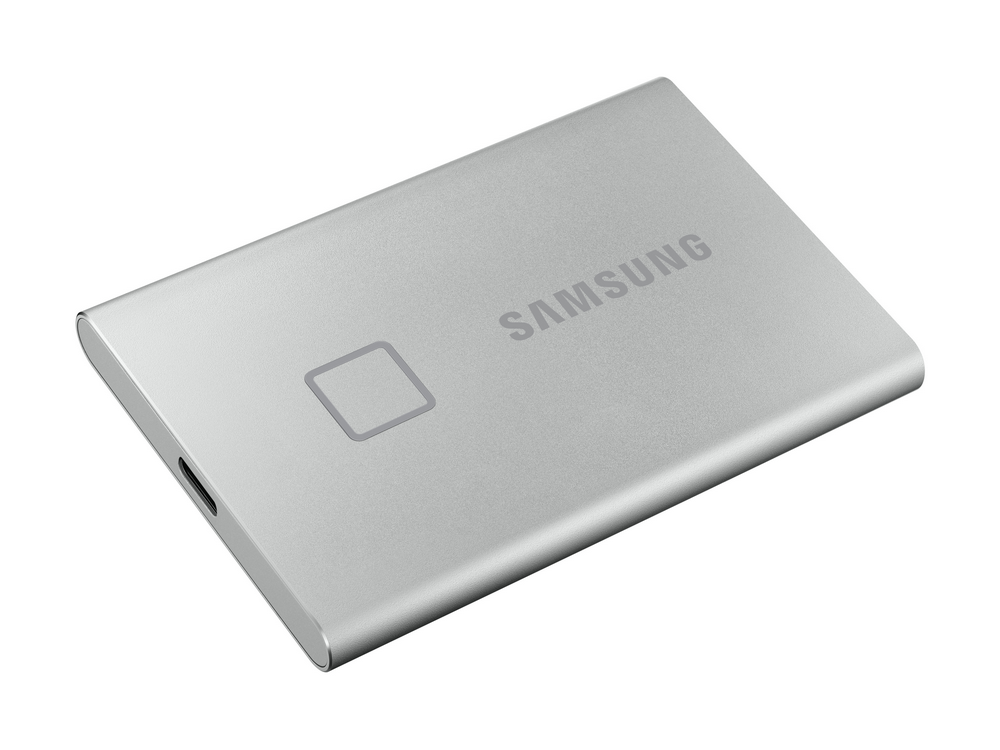Disco duro externo 2 TB - Samsung T7 Touch MU-PC2T0S/WW, SSD, Hasta 1050 MB/s, USB 3.2 Gen.2 (10Gbps), Gris
