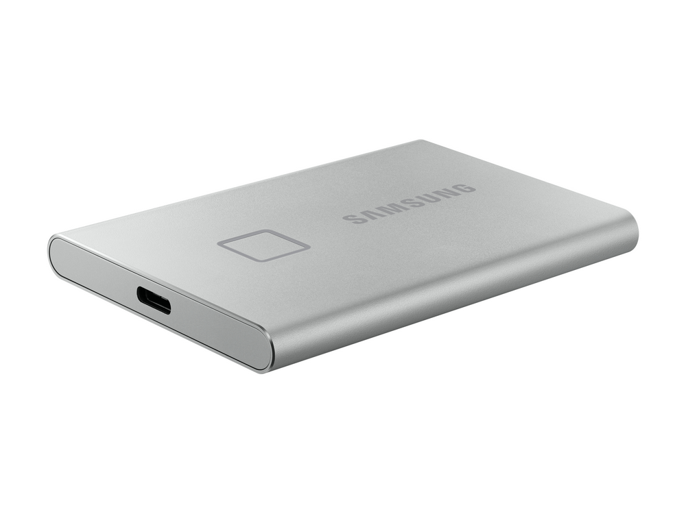 Disco duro externo 2 TB - Samsung T7 Touch MU-PC2T0S/WW, SSD, Hasta 1050 MB/s, USB 3.2 Gen.2 (10Gbps), Gris