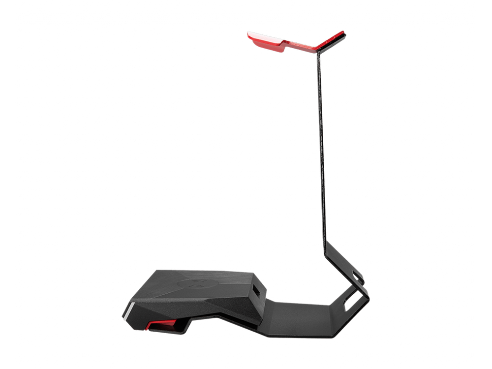 Soporte auriculares - MSI Immerse HS01 Combo, Universal, Carga inalámbrica 15 W, Base antideslizante, Negro