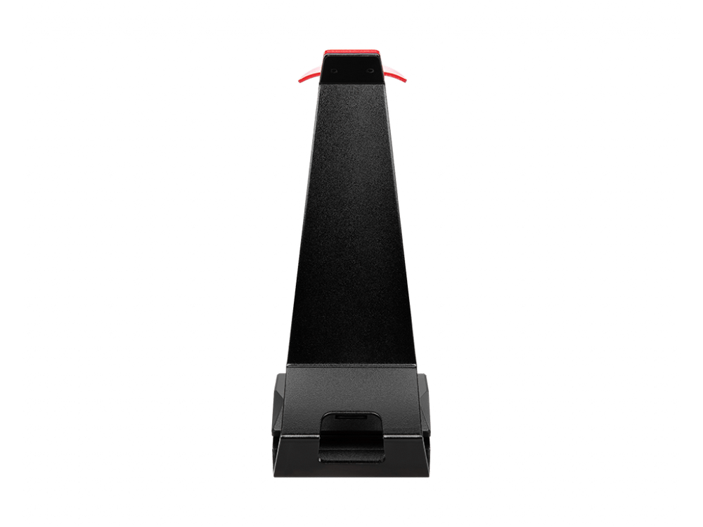 Soporte auriculares - MSI Immerse HS01 Combo, Universal, Carga inalámbrica 15 W, Base antideslizante, Negro