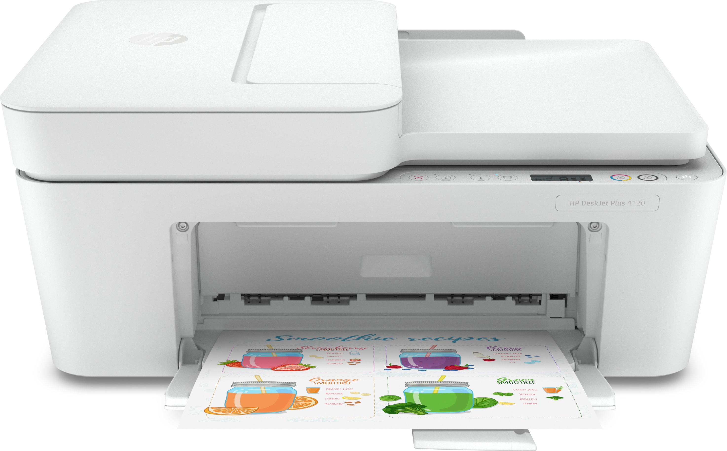 Impresora multifunción - HP DeskJet Plus 4120, Color, 5.5 ppm, Wifi, Compatible con HP Instant Ink