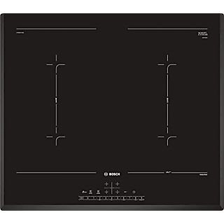 Placa inducción - Bosch PVQ651FC5E, 4 zonas, Función Combi, 60 cm, Negro