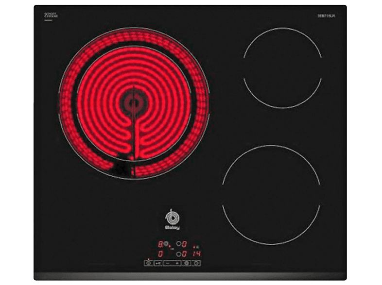 Encimera - Balay 3EB715LR, Vitrocerámica, 3 zonas, Biselado delantero