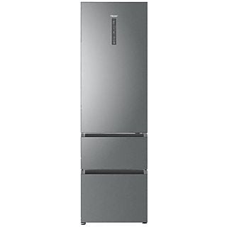 REACONDICIONADO B: Frigorífico combi - Haier 3D 60 Series 3 A3FE737CGJ, No Frost, 371 l, 200 cm, Motor Inverter, Botellero, Inox