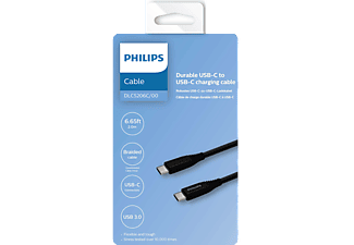 PHILIPS DLC5206C/00 USB-C 2M Örgü Şarj Kablosu Siyah