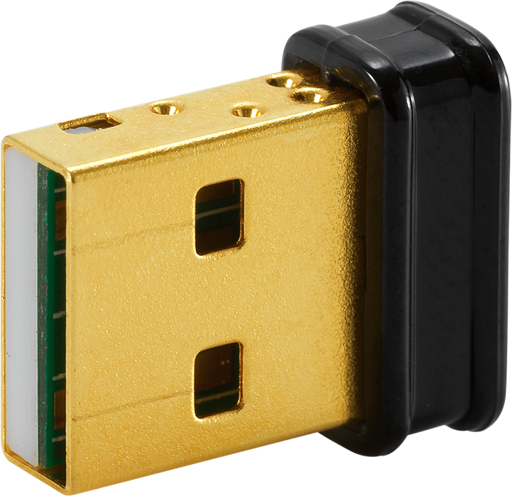 Egy arany USB-C csatlakozó fekete burkolattal.