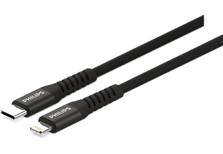 PHILIPS DLC5206L/00 MFI USB-C 2m Lightning Şarj Kablosu Siyah