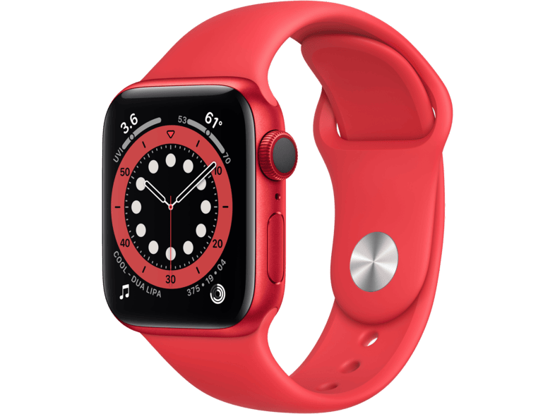 APPLE Watch Series 6 GPS + Cellular eSIM 40mm Aluminiumboett i (PRODUCT)RED  - Sportband i (PRODUCT)RED Apple Watch 6 - Köp på MediaMarkt.se