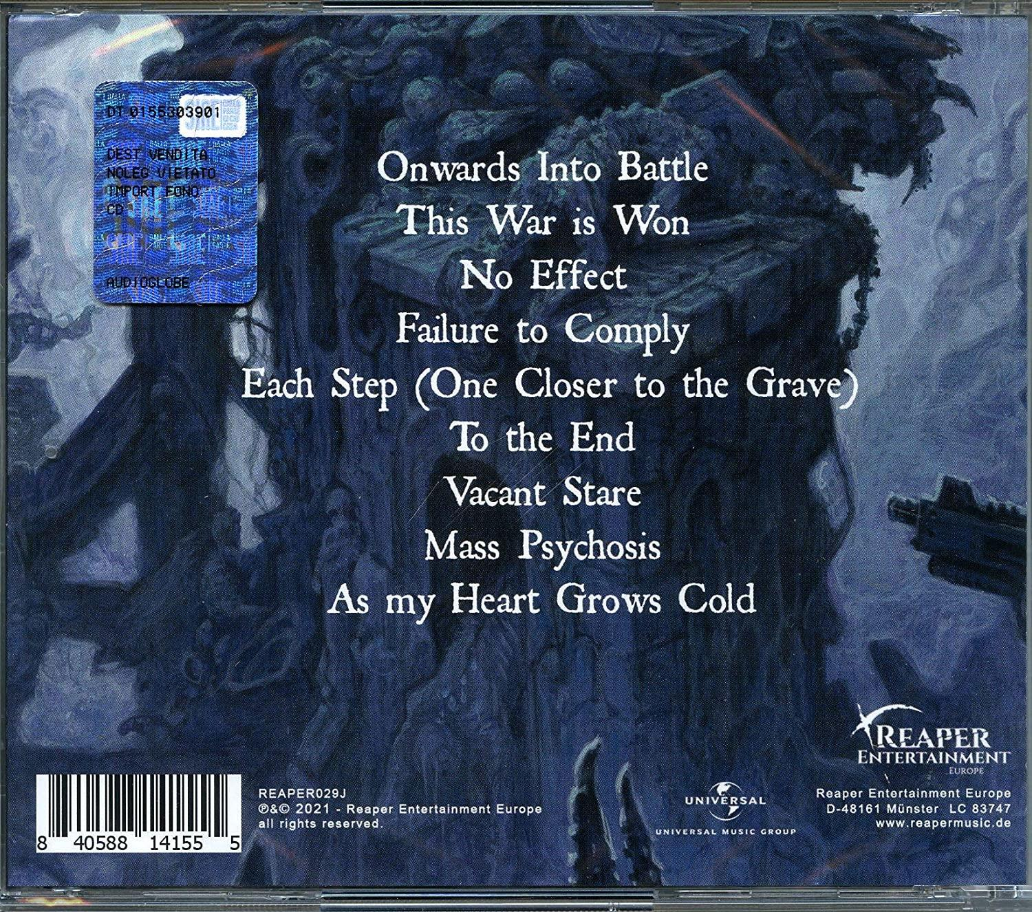CD-Hülle hinten mit Songtiteln, Bandnamen und Logo. Enthält ein Universal Music Group-Logo.