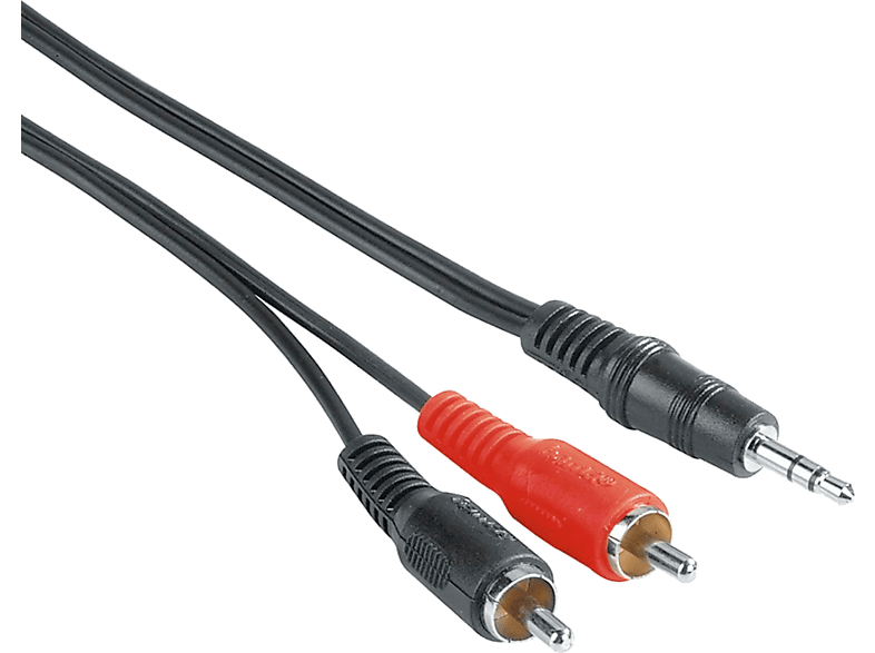 HAMA HM.205106  3.5mm - 2RCA 2m Ses Kablosu Siyah_0