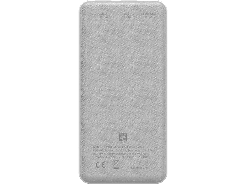 PHILIPS DLP1910NV/62 2 Çıkışlı 10.000 mAh Taşınabilir Şarj Cihazı Gümüş_3