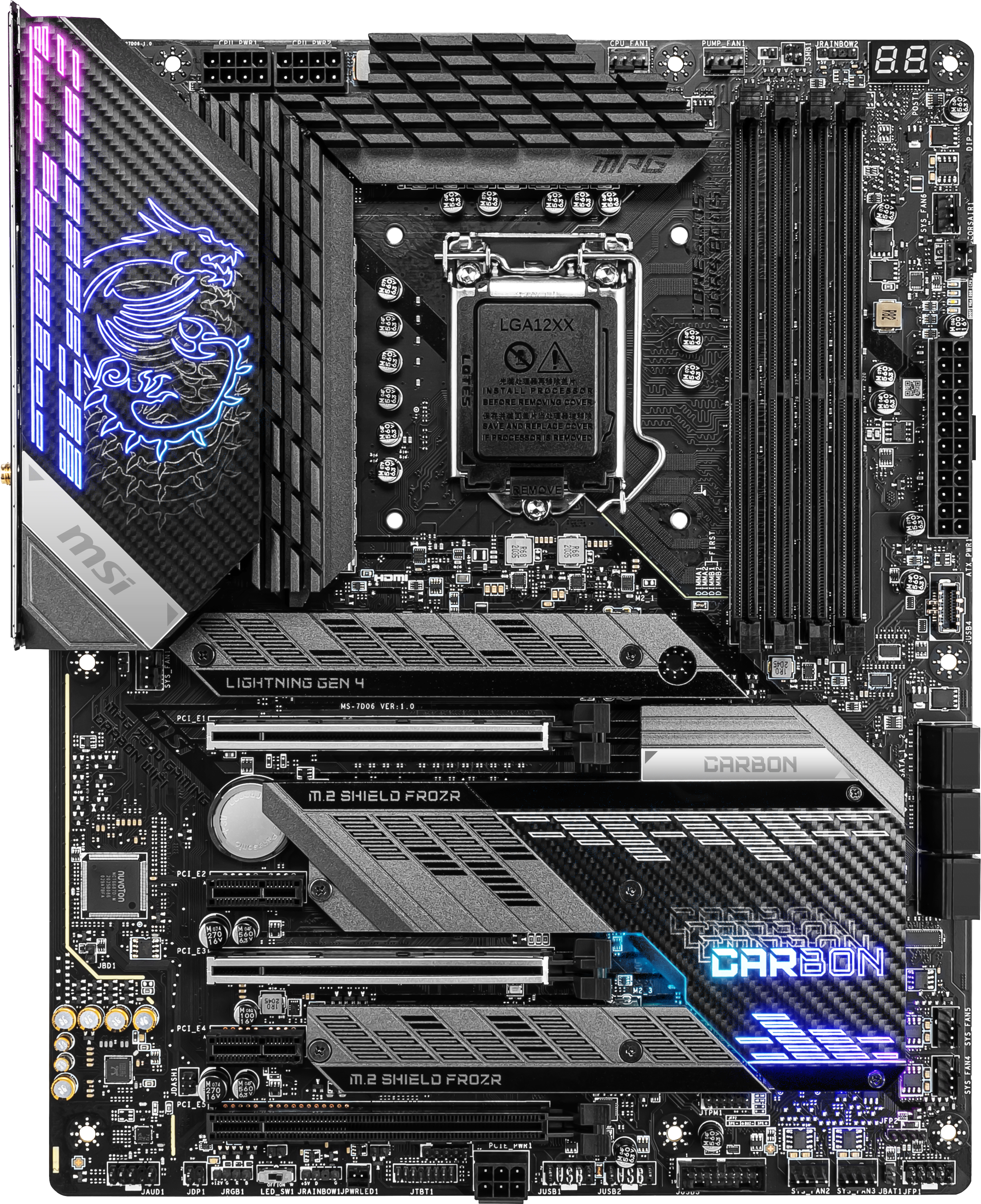 MSI MPG Z590 GAMING CARBON WIFI Mainboard Schwarz