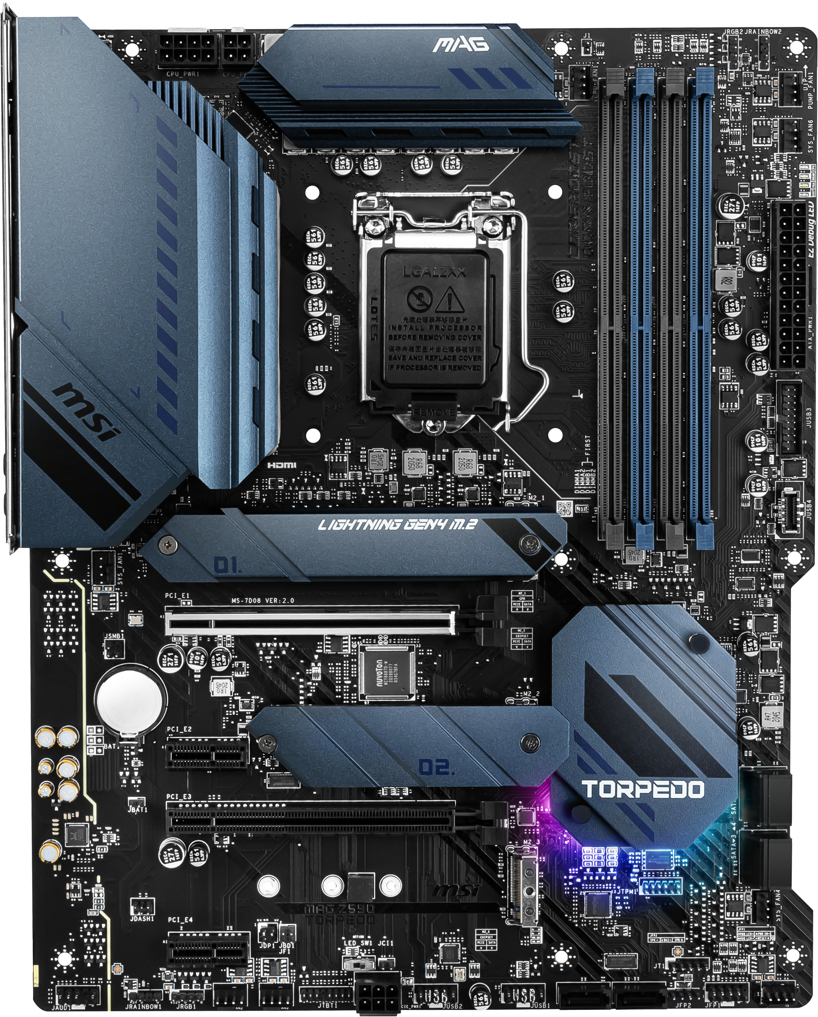 MSI MAG Z590 TORPEDO Mainboard Schwarz
