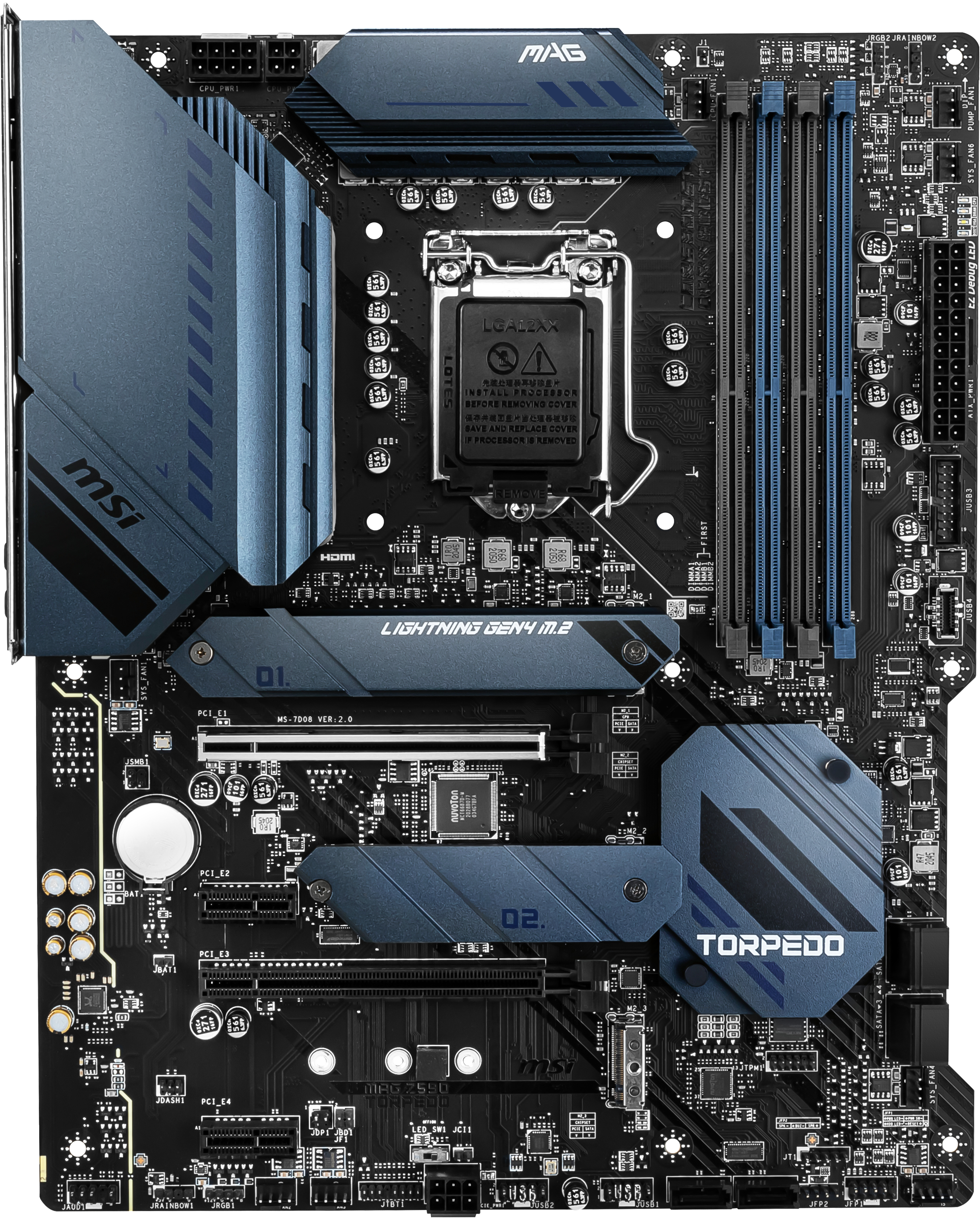 MSI MAG Z590 TORPEDO Mainboard Schwarz