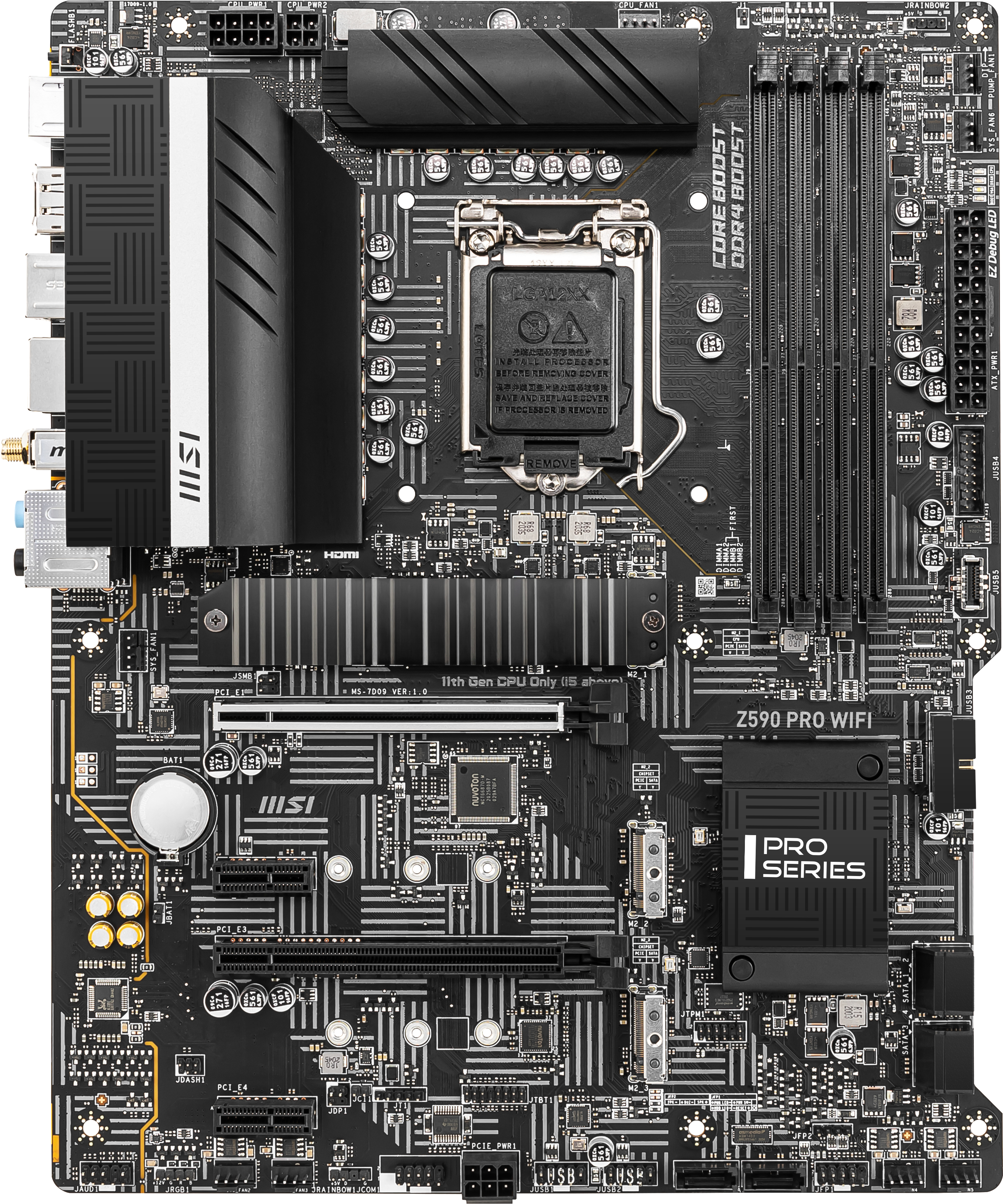 MSI Z590 PRO WIFI Mainboard Schwarz
