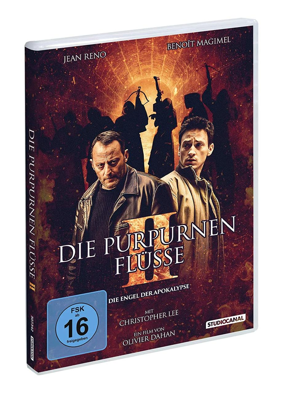 DVD-Hülle für den Film 'Die Purpurnen Flüsse II' mit Jean Reno.