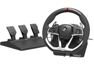 HORI Force Feedback Racing Wheel DLX - Lenkrad mit Fusspedalen (Schwarz/Silber)