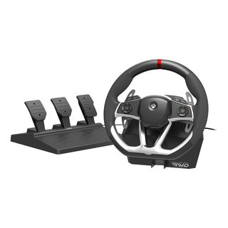HORI Force Feedback Racing Wheel DLX - Lenkrad mit Fusspedalen (Schwarz/Silber)